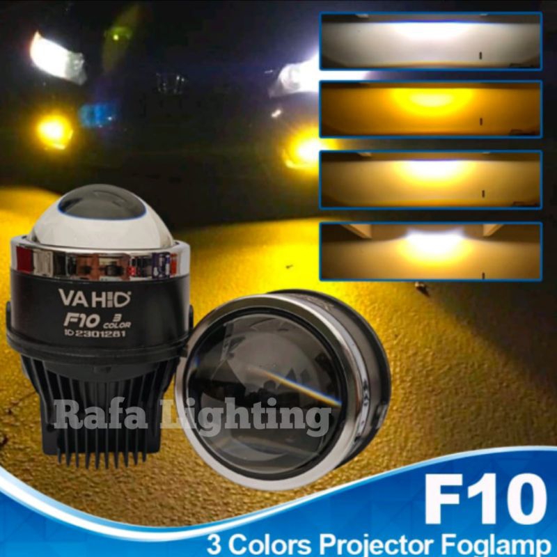 Vahid F10 - 3 Warna |  Foglamp Projector 3 inch | Foglight Lampu Kabut F10 - 3 Color