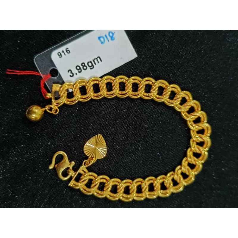Gelang Emas Choco Dewasa Kadar 916/23k