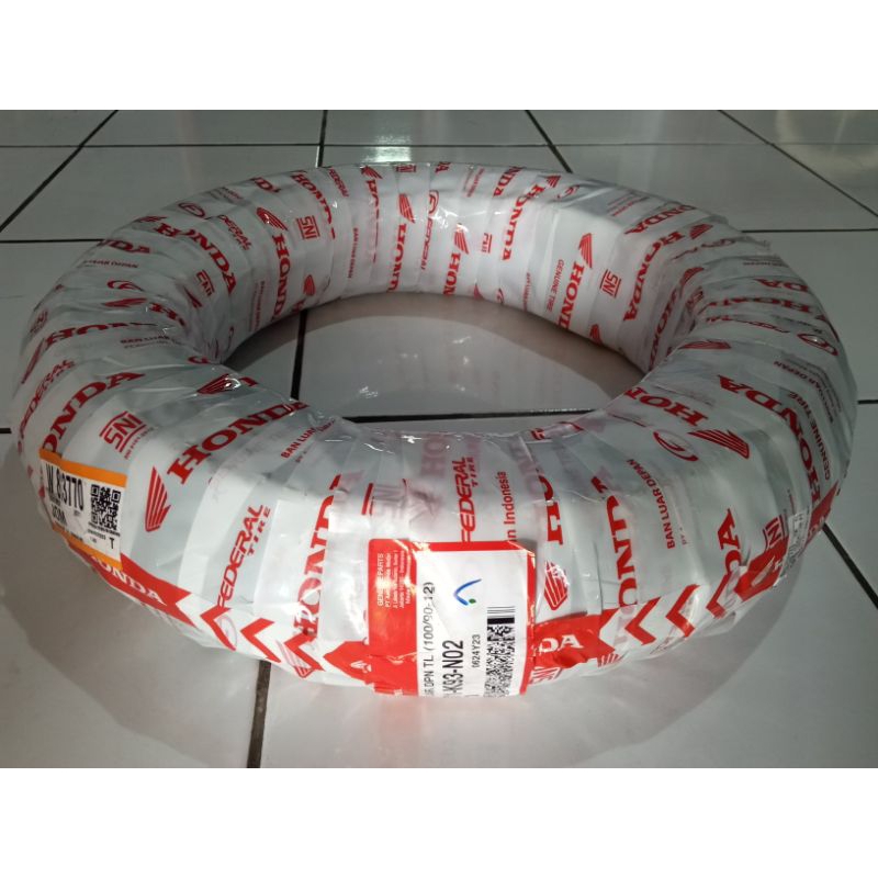 BAN TUBLES FEDERAL AHM 100/90-12 SCOOPY DEPAN