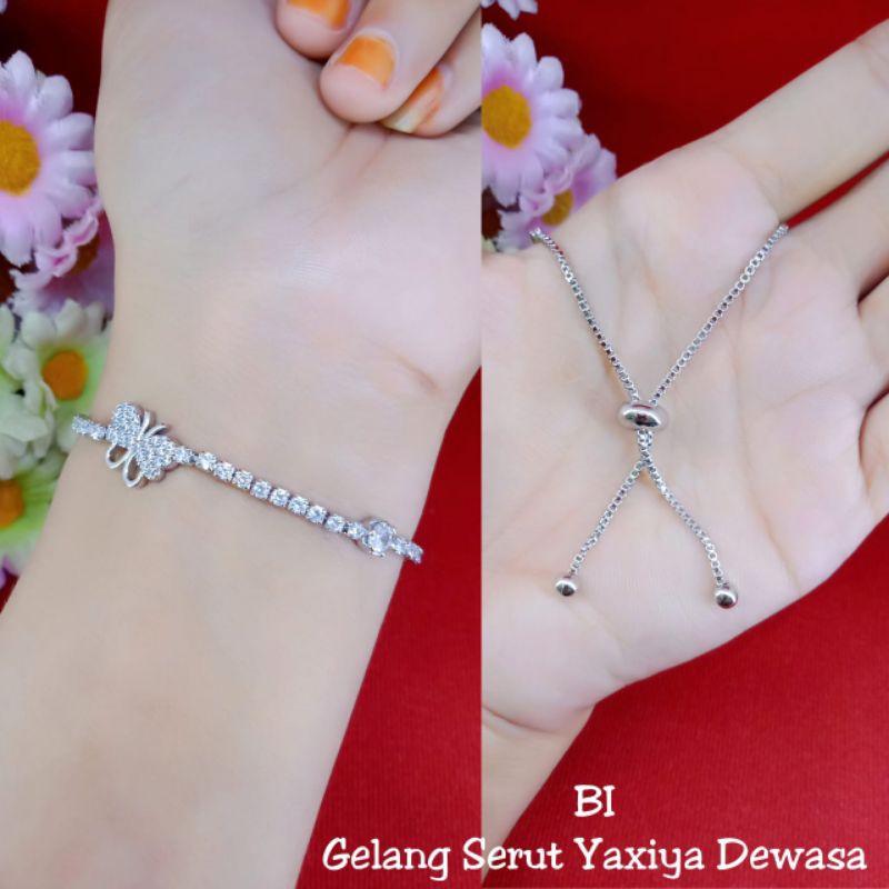 gelang zicron kupu lapis emas putih