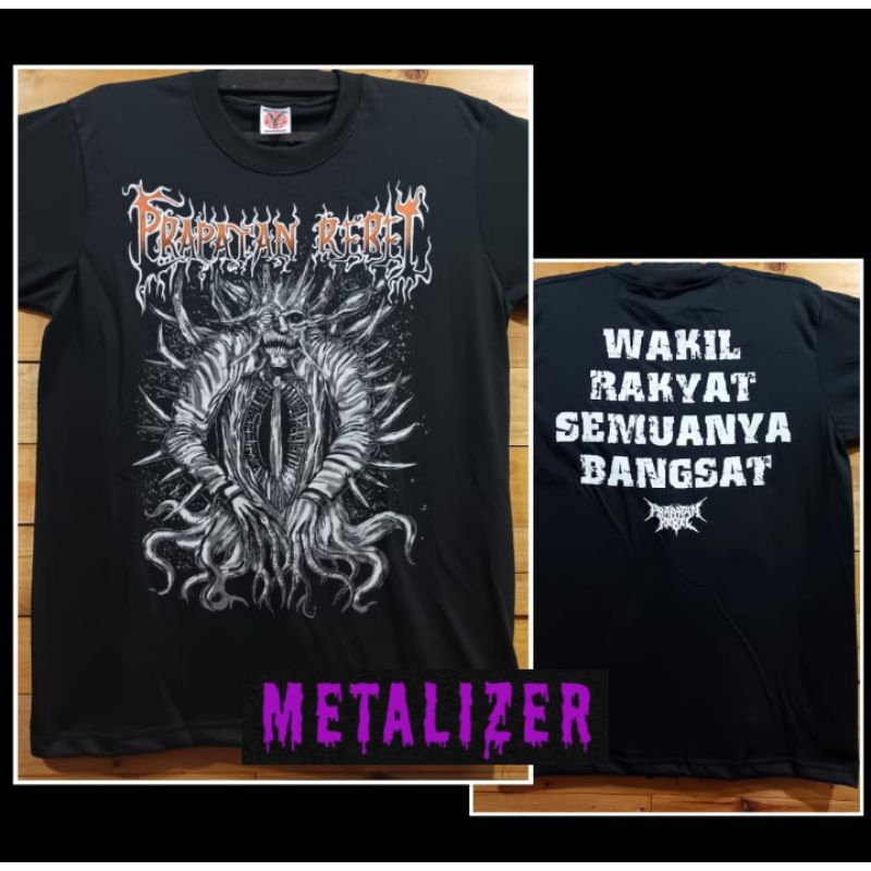 Kaos Musik Metal Rock Band Official Prapatan Rebel Black Type 005