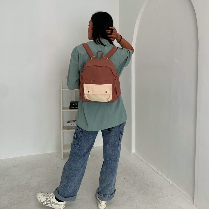 Zia Backpack Kanvas Sedang