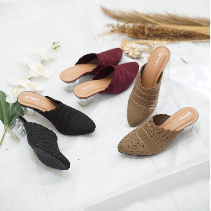 SANDAL HEELS  / SANDAL WANITA RAJUT  / SANDAL HEELS WANITA / SANDAL MURAH