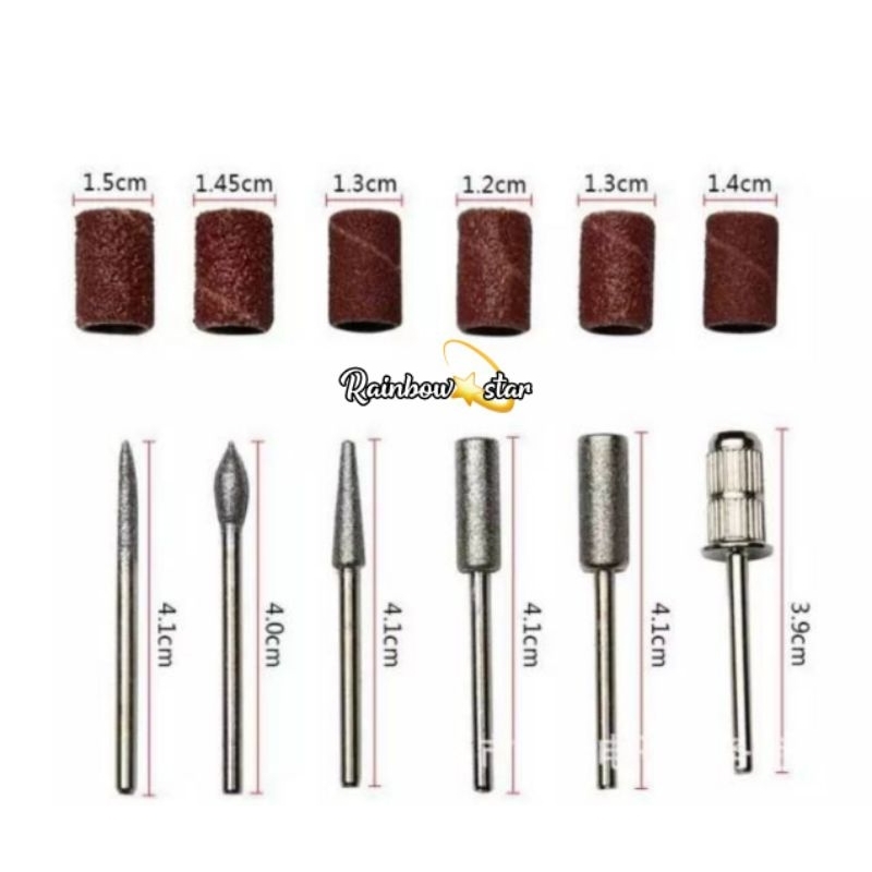 Set 12pcs Mata Poles Gerinda Ampelas Bor Mini Drill