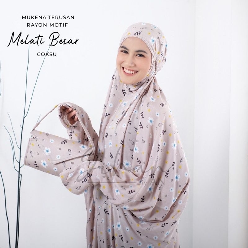 Mukena Terusan Rayon Bali Dewasa Rayon Motif Mukena Geblus