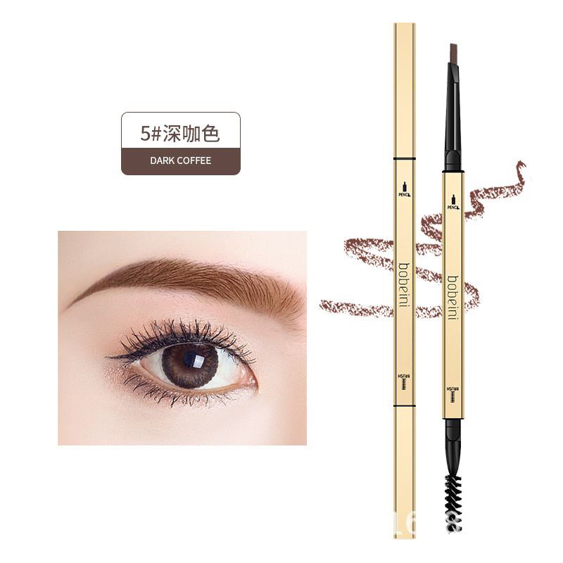 Pensil Alis Waterproof Putar Otomatis Eyebrow Pencil dengan Sikat Alis