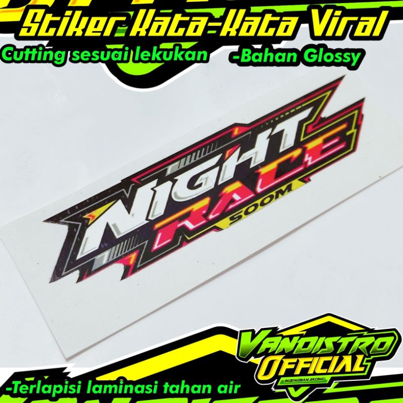 stiker night race 500m