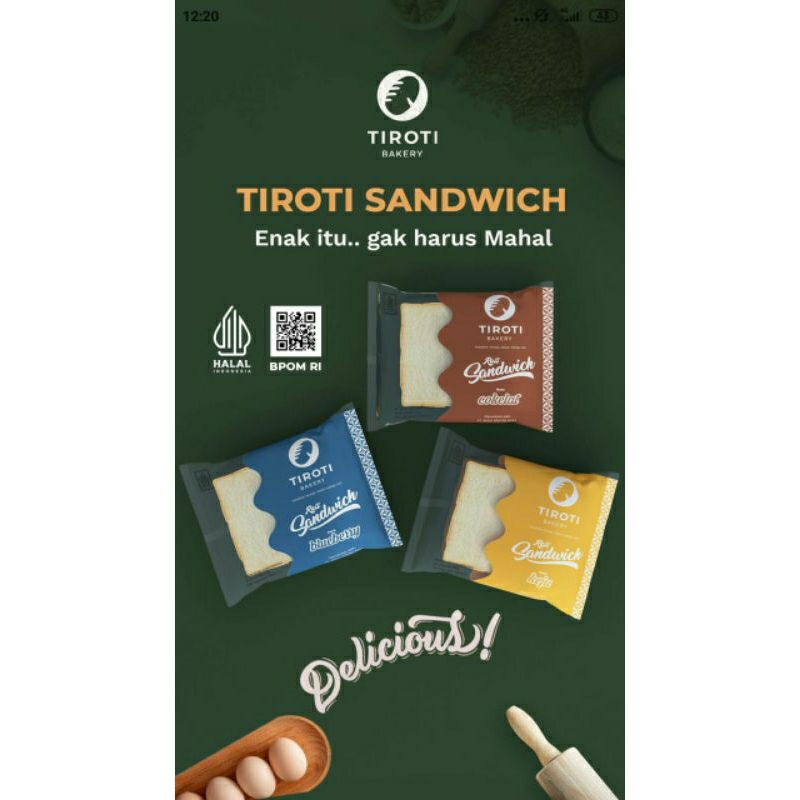 

Roti panggang tiroti / roti sandwich