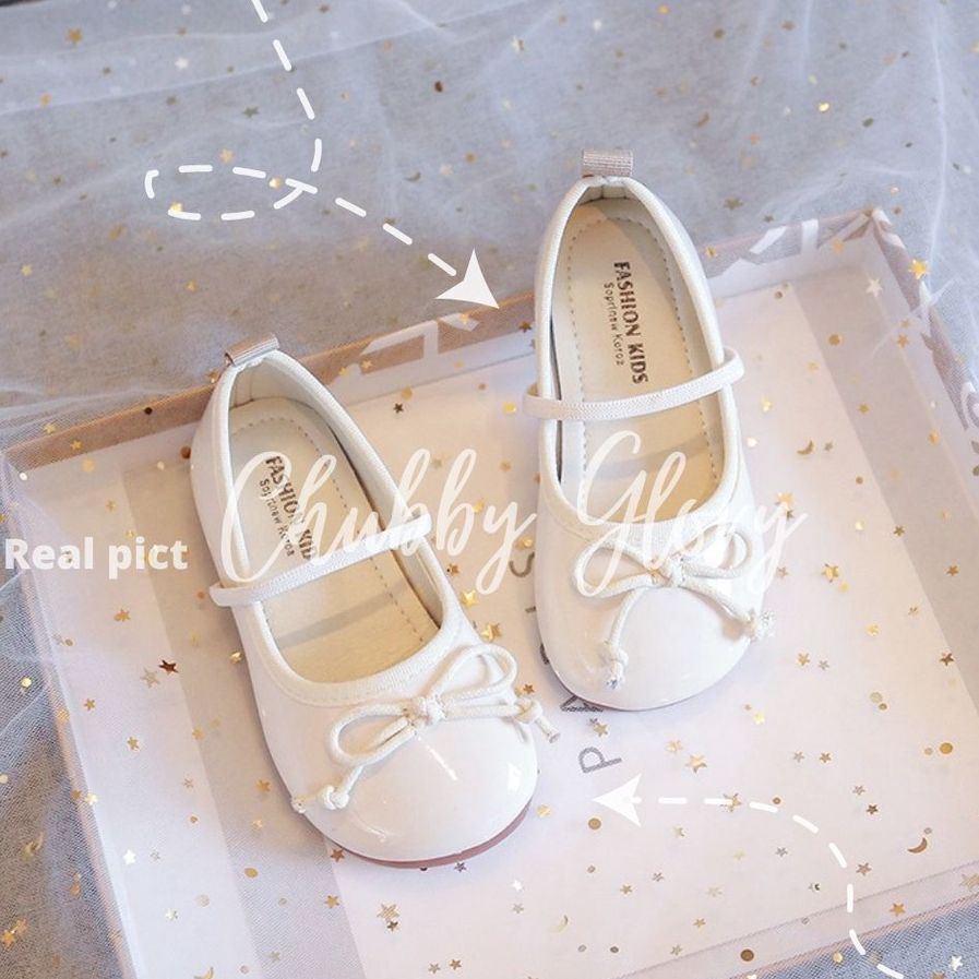 Chubby Glory SH2242 Sepatu flatshoes anak perempuan pita untuk pesta Natal ringan lentur nyaman dipakai anak usia 6 bulan sd 12 tahun Sepatu Sandal Anak Perempuan sepatu terlaris sepatu anak perempuan slip on pita  size 21 - 36