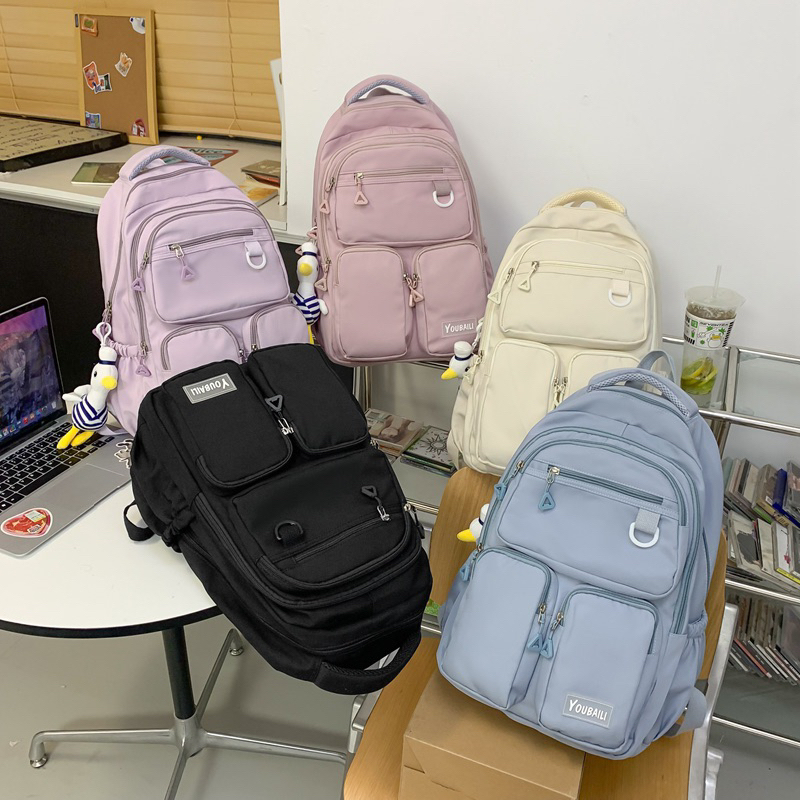 Mochillastore - Tas Ransel Sekolah Perempuan Dan Laki-laki Tas Ransel Backpack Anak Sekolah SD SMP SMA Tas Anak Remaja Muatan Besar masuk Buku Paket  LKS dan Laptop + Tambler Tas COD Termurah