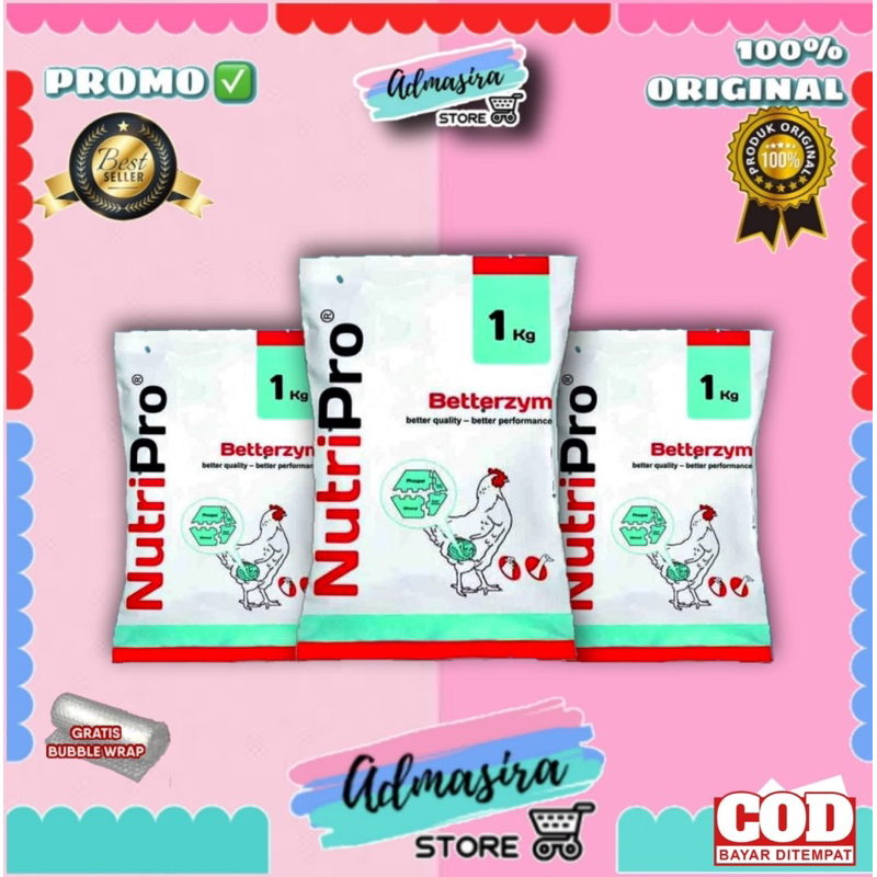 BETTERZYM NUTRIPRO Serbuk campur pakan ayam burung probiotik nutripro optimal