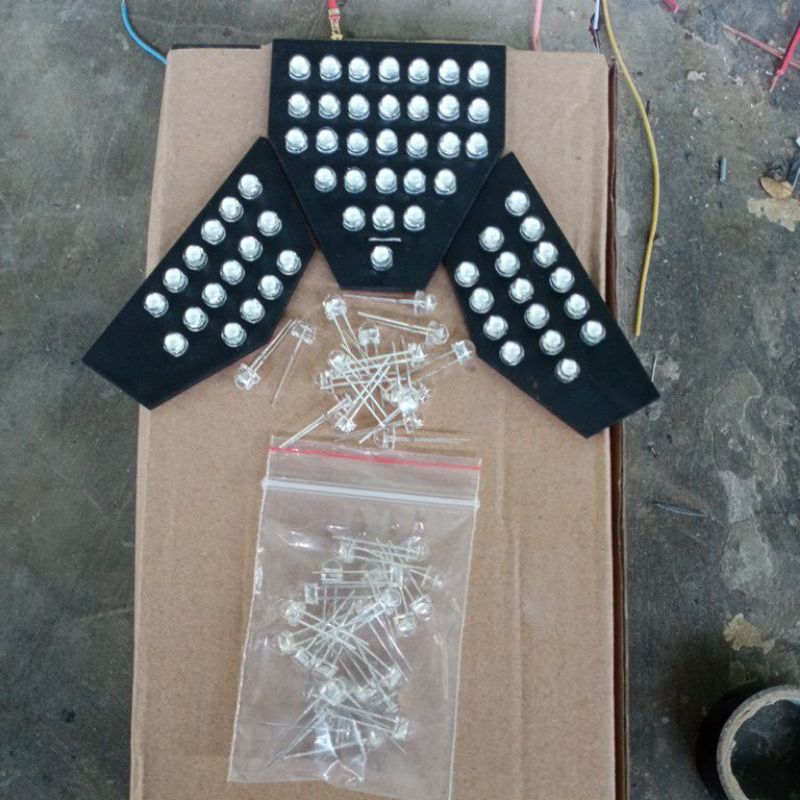 led merah 5mm pendek led strawhat