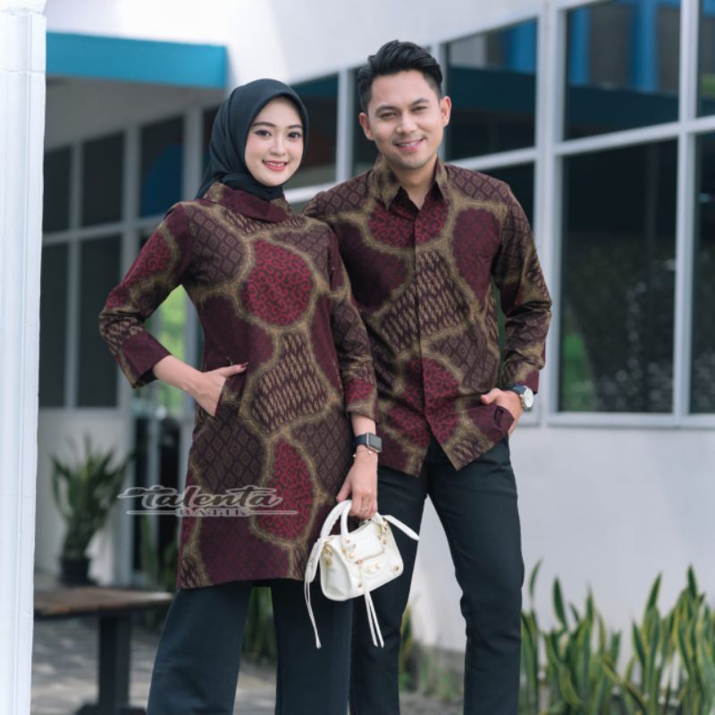 Baju Batik Atasan CAUPLE - Blouse Batik - Blus Batik Kerja - Baju Batik atasan -