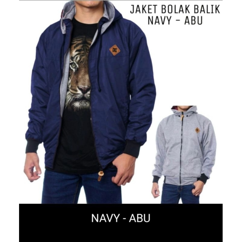 JAKET BB JAKET BOLAK BALIK JAKET PARASUT PRIA WANITA JKET (M. L. XL  XXL)