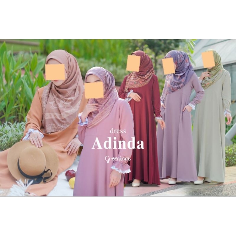 Adinda Dress by Greenism / baju muslim / gamis lebaran / gamis dewasa