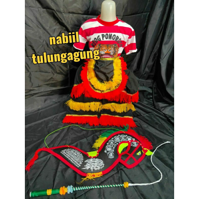 setelan kaos reog ponorogo kuda lumping spon cambuk