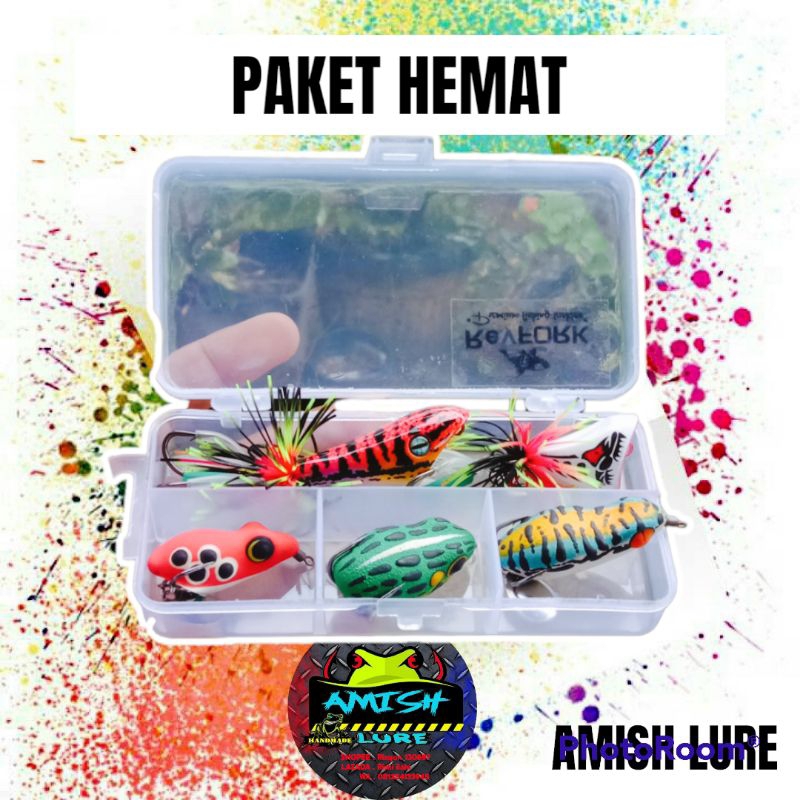 Paket Hemat Cesting + Bok Lure ( Jaws, Geol, 3 Soft Frog)