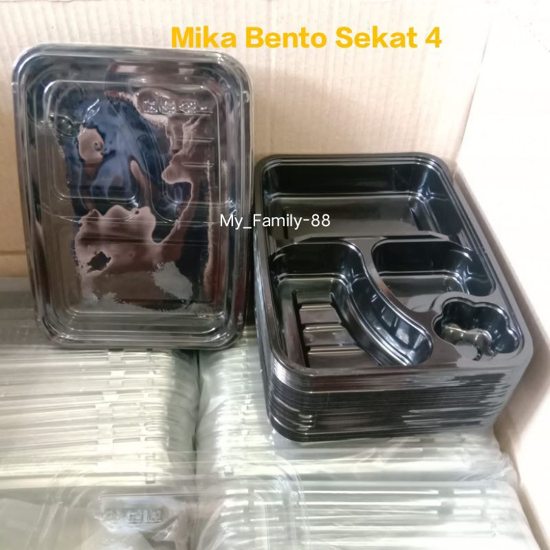 Mika Bento Sekat 4 ( 50 set ) Mika Plastik Mika Bento
