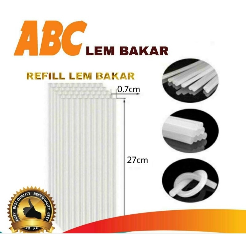 

Lem Bakar ABC kecil 0.7*27 cm (1batang)