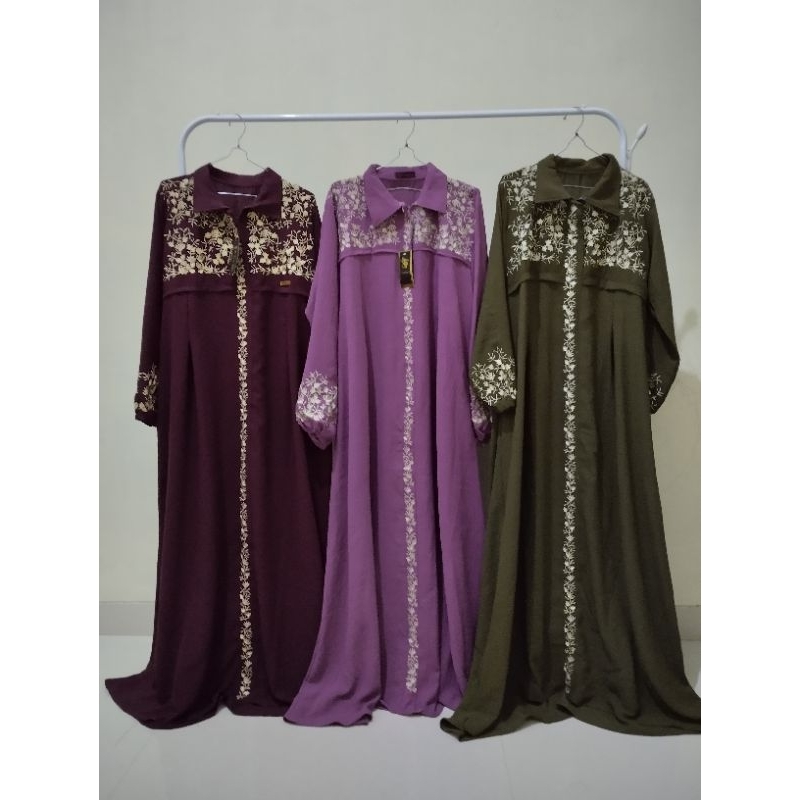 Gamis Arab Turki Cringkle Bordir Nadira