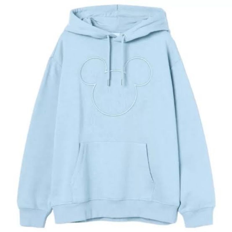 [COD] hoodie hnm h&m mickey mouse biru pria atau wanita full tag