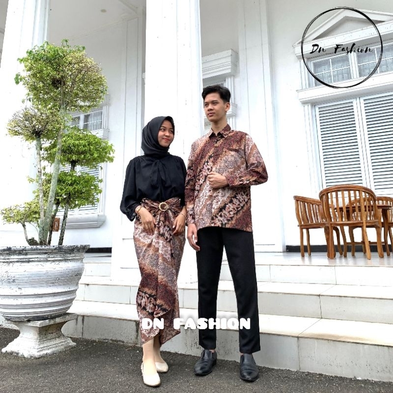 MOTIF CM2 COKLAT/KEMEJA BATIK/COUPLE KEMEJA BATIK/KEMEJA BATIK ANAK/ROK LILIT BATIK/ROK PLISKET BATIK/TERLARIS