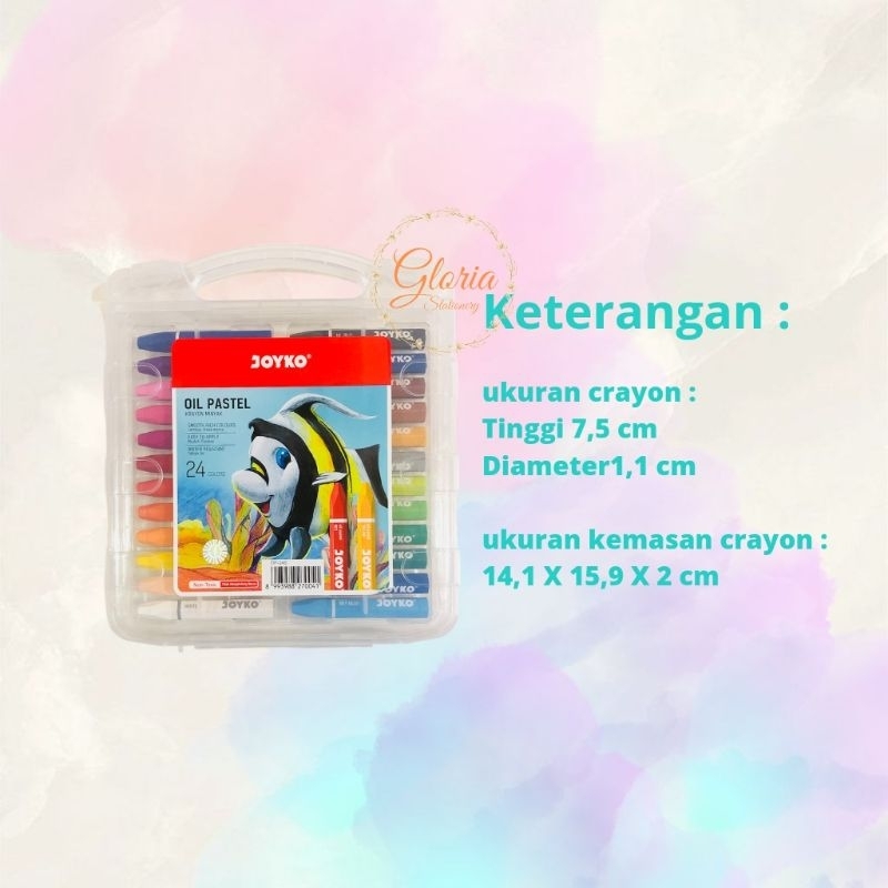 

RK JOYKO Oil pastel 24 color/ Crayon 24 warna JOYKO/ Krayon 24 warna Joyko