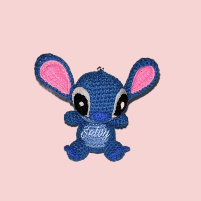 Boneka Rajut - Amigurumi keychain Boneka Stitch