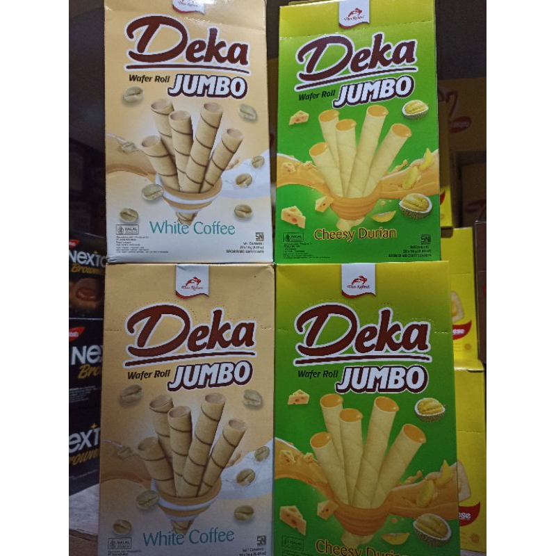 

Deka Wafer Roll Jumbo 1Box isi 20pcs | Deka Wafer Roll Jumbo