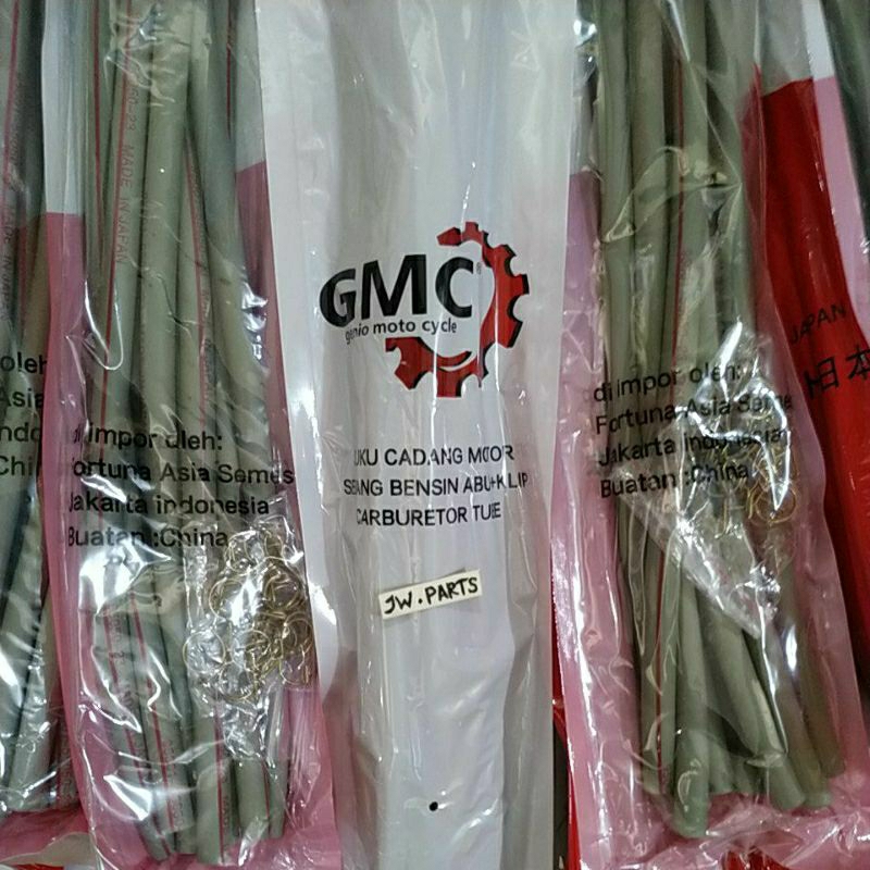 selang bensin abu abu + clip ± 60cm GMC