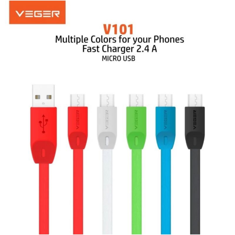 [COD] KABEL DATA VEGER MICRO USB V101 2.4A MIKRO USB