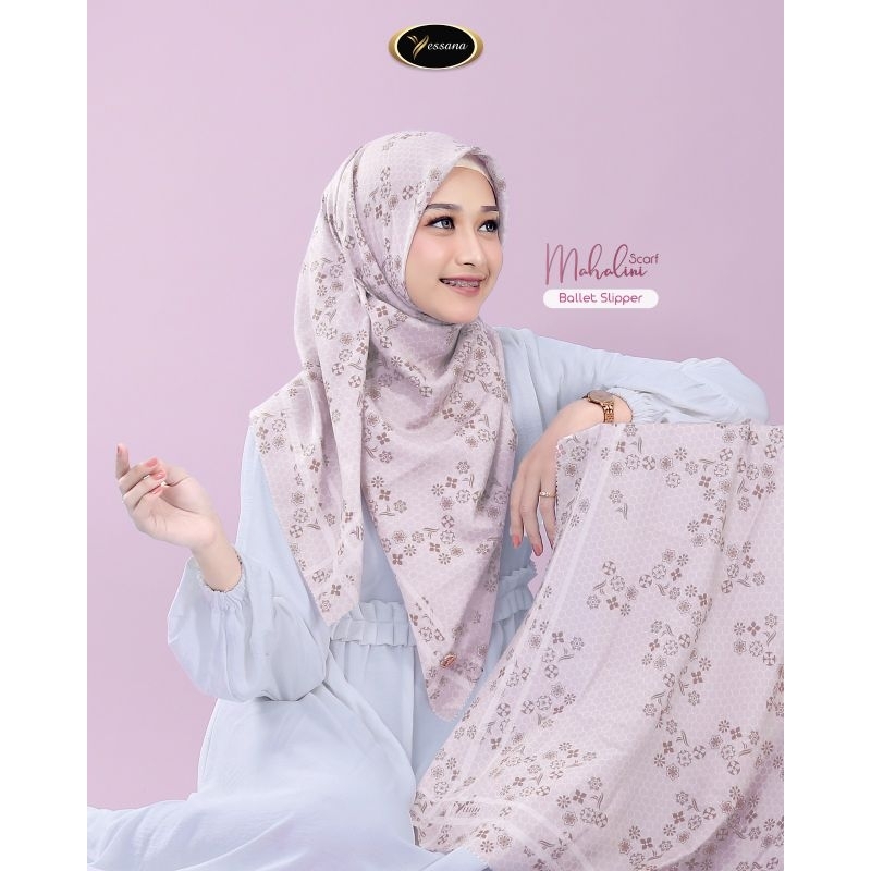 Jilbab Segi Empat Notif Mahalini Scarft By Yessana