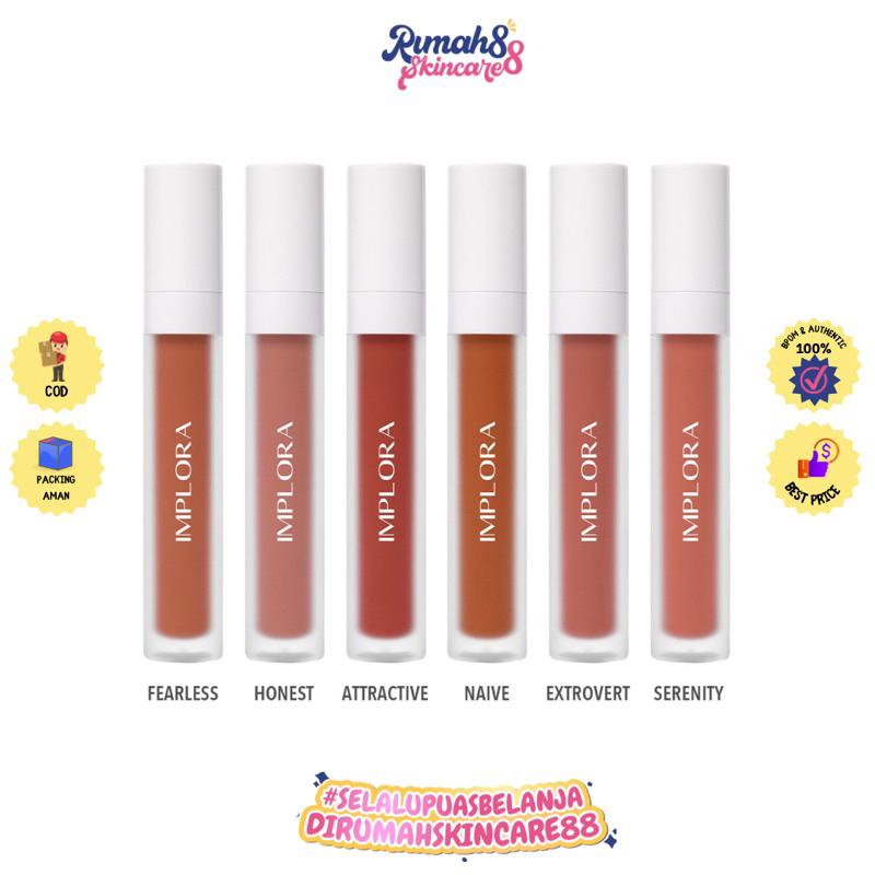 IMPLORA Lip Velvet New BPOM Asli Original 100% With Vit E &amp; Omega 3