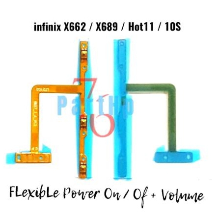 Flexible Connector volume power On Off Infinix X662 - X689 - Hot 11S - Fleksible Fleksibel Flexibel Konektor