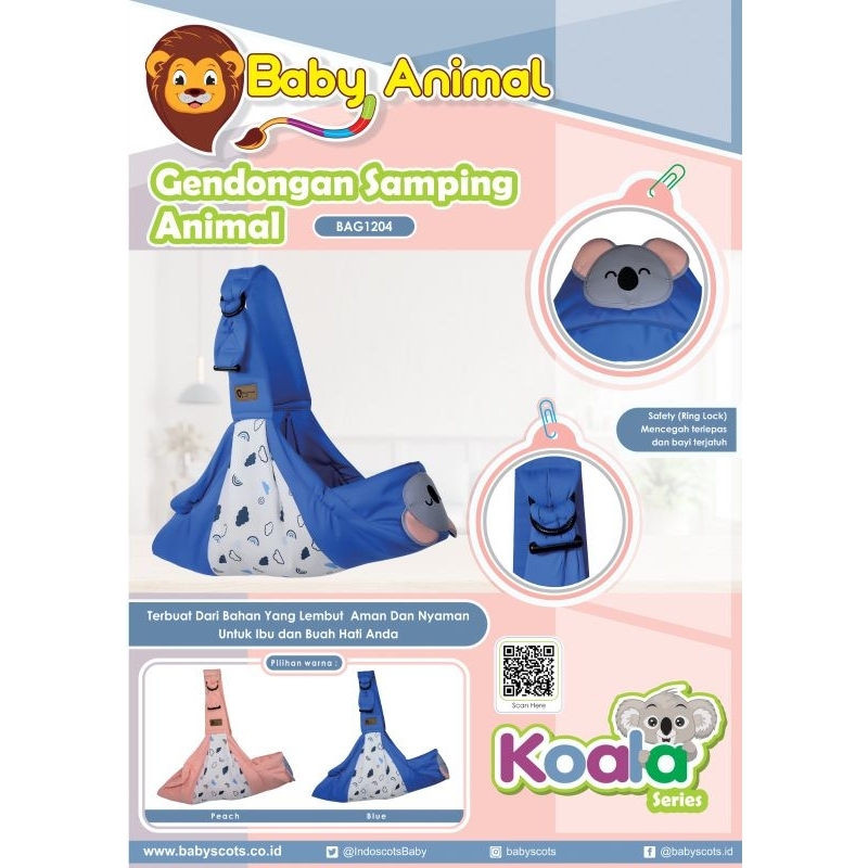 Gendongan Bayi Samping & Hipseat Baby Animal Koala Series