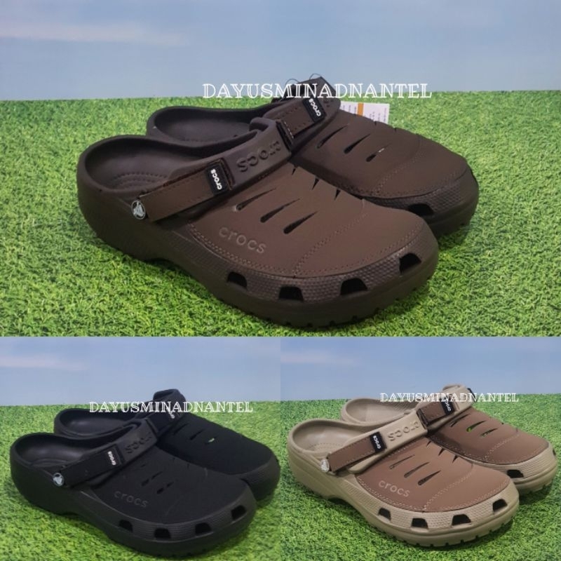 Crocs Yukon Leather / Sepatu Sandal Crocs Yukon  / Sandal Crocs Pria Yukon Clog