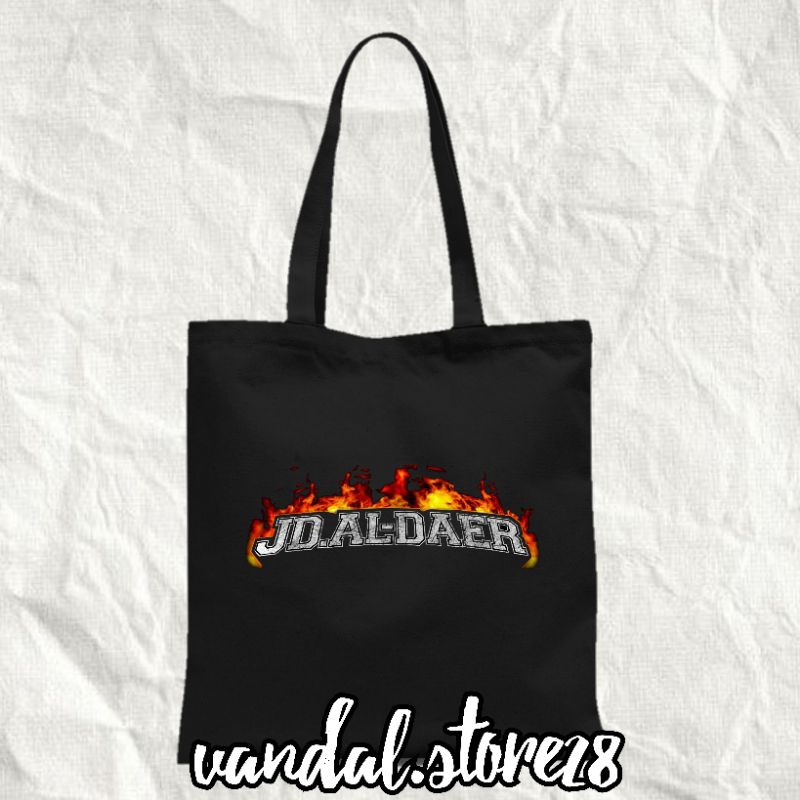 TOTE BAG BAND METAL HARDCORE JD ALDAER HITAM PAKAI RESLETING SEMI CANVAS