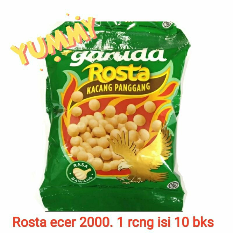

rosta garuda kacang panggang rasa bawang | ecer 2000 isi 10 bks