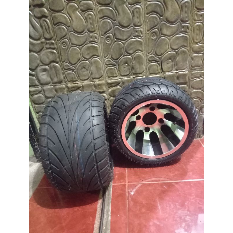 Ban set velg aloy/racing ring 10, golf car, minibikes atv dll