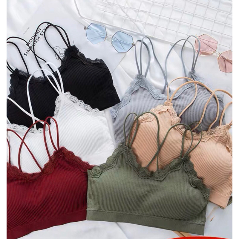 Bra Kemben (K-E17) sport bra / tank top Pakaian dalam wanita dengan cup tipis dan tanpa kawat