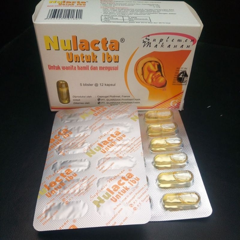 Nulacta Kapsul / Strip @ 10 Kapsul / Untuk Ibu Hamil &  Menyusui