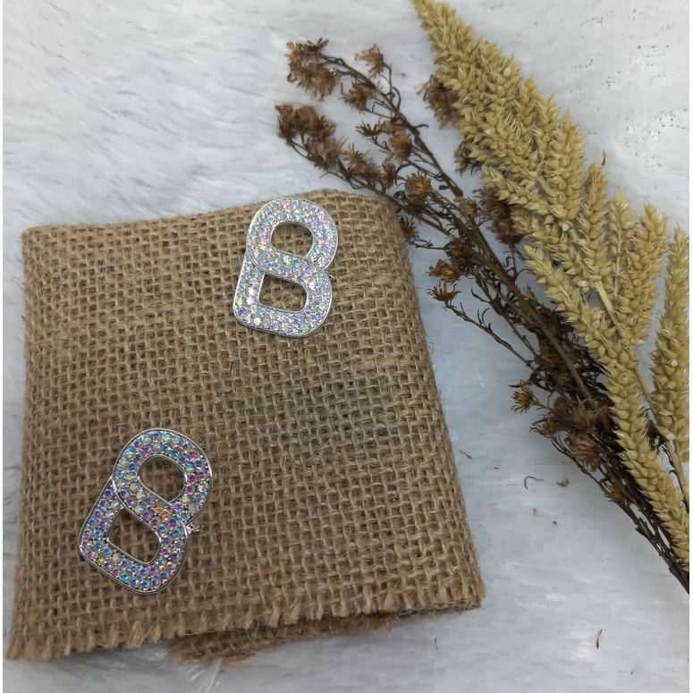 Aksesoris Bros Jepitan Hijab Jilbab Baju Huruf B Mutiara Terbaru / Pin Hijab / Pin Jilbab / Pin Baju