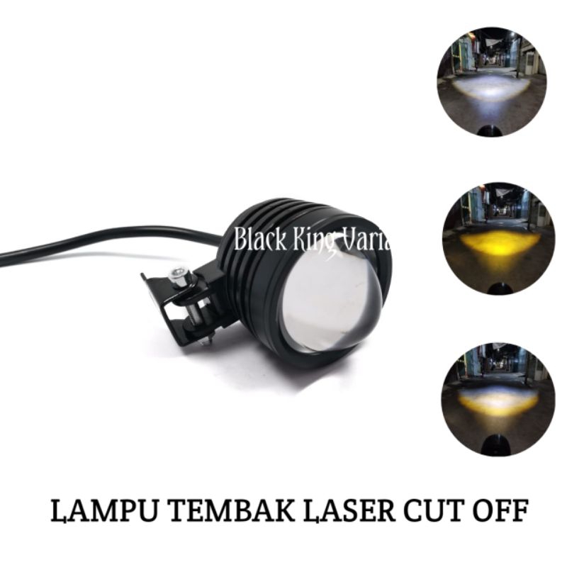 Lampu Laser Cutt Off Lampu Tembak Laser Gun D2 Lampu Tembak Laser Cut Off Jauh Dekat Putih Kuning