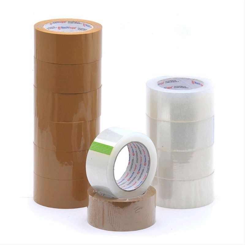 

Lakban 4,5cm x 90 yard coklat bening tape isolasi 45mm