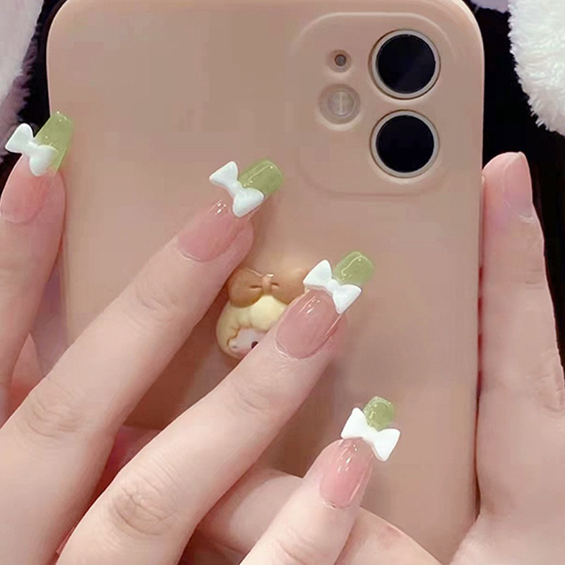 Kuku Palsu 【B100，lem cair】Nikah kuku Wedding False Nailart Pengantin Tangan