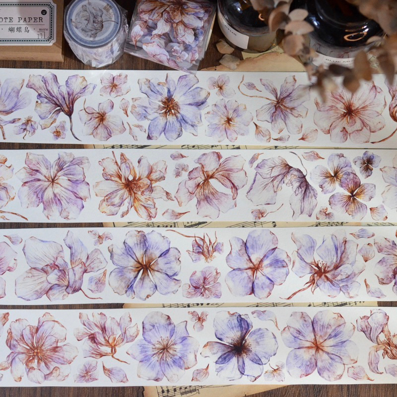 

Little White Tea Flower Washi & Pet Tape