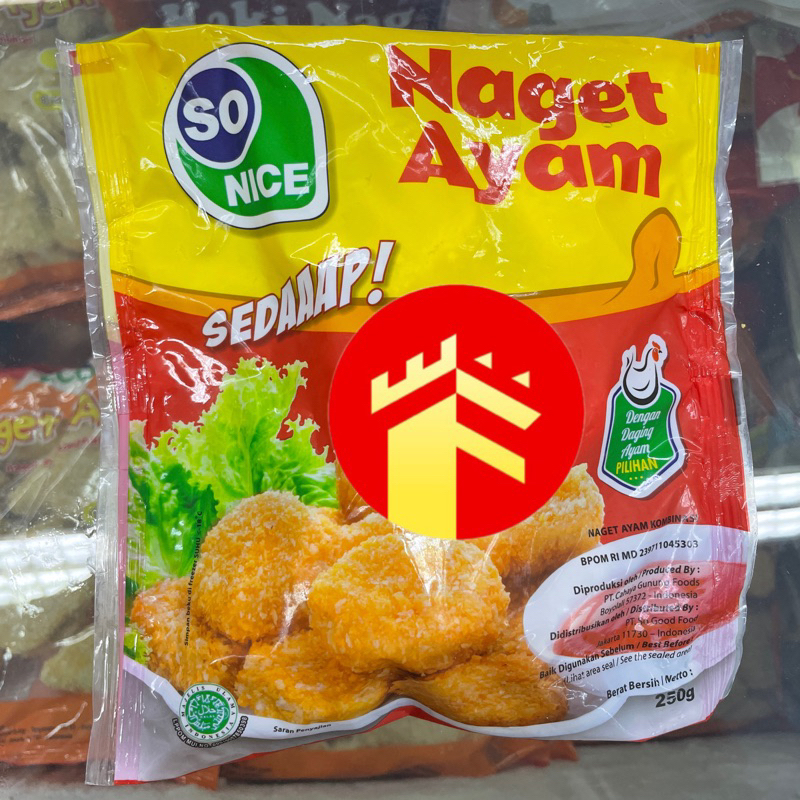 

SO NICE CHICKEN NUGGET 250 GR SO NICE SEDAAAP NAGET AYAM 250 GRAM