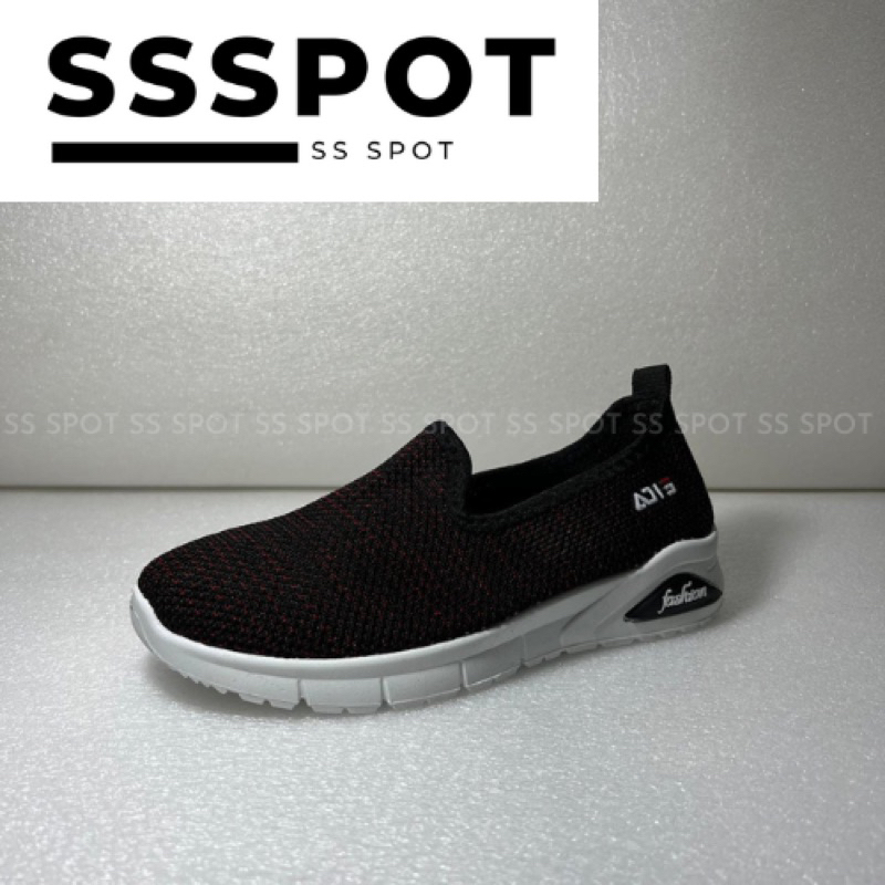 Sepatu Sneakers Slop Wanita Tanpa Tali - BLACK (Hitam)
