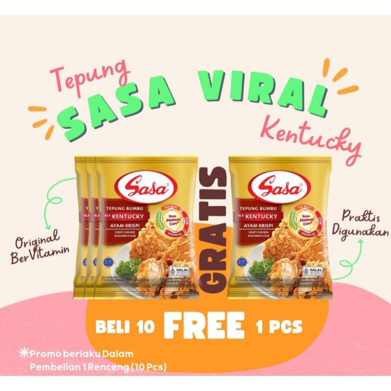 

PROMO Tepung Sasa VIRAL 10+1 (Beli 1 Dus +10+Hanger)