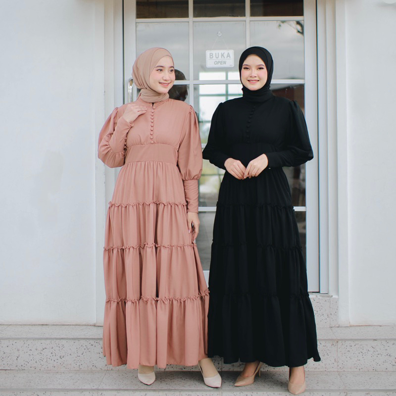 Moana Dress / Dress Kondangan / Dress Lebaran / Gamis Muslim Polos / Pesta Wanita